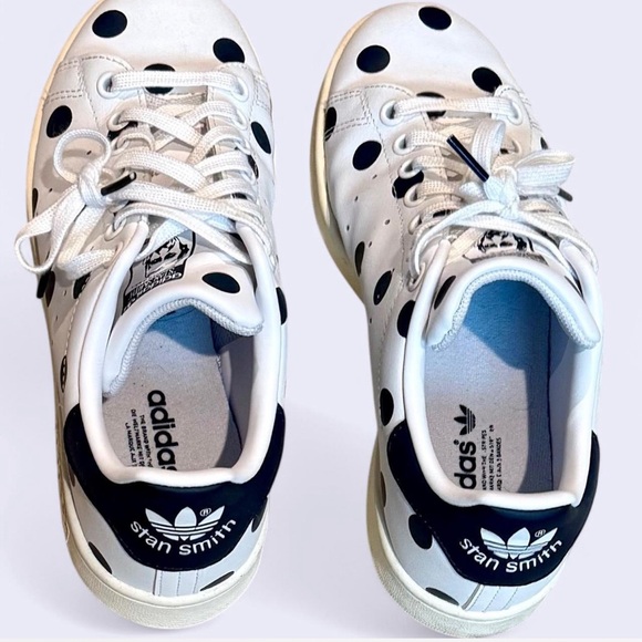 Big kids/ women’s 7 Polka dot Adidas Stan Smith trainers #polkadot - Picture 3 of 10